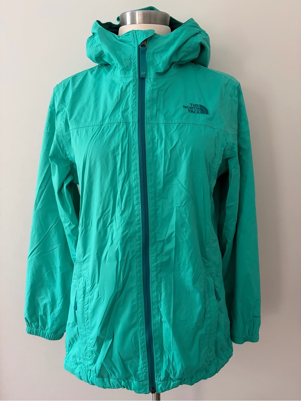 The North Face Juniors Teal Hooded Windbreaker Jacket Gorpcore Outdoorsy - Picture 7 of 11